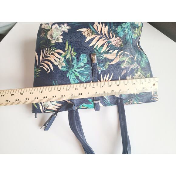 Vince Camuto Leather Top Zip Saffiano Floral Print Didi Tote Tropical Designer - Picture 11 of 16